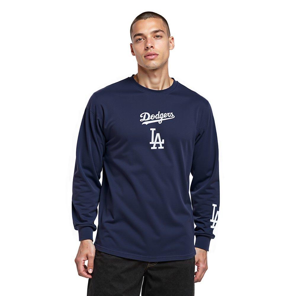 Pro Standard Men's MLB Los Angeles Dodgers Wingspan Drop Shoulder LS Tee V2 - Navy - NAVY